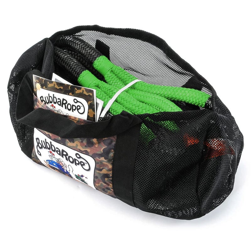 Bubba Rope Sidewinder Xtreme Model 176653GR Off-Road Power Stretch Kinetic Kit 5/8 x 20 ft. Recovery Rope with Breaking Strength of 14000 Lb. in Green/Black Color - Image 3